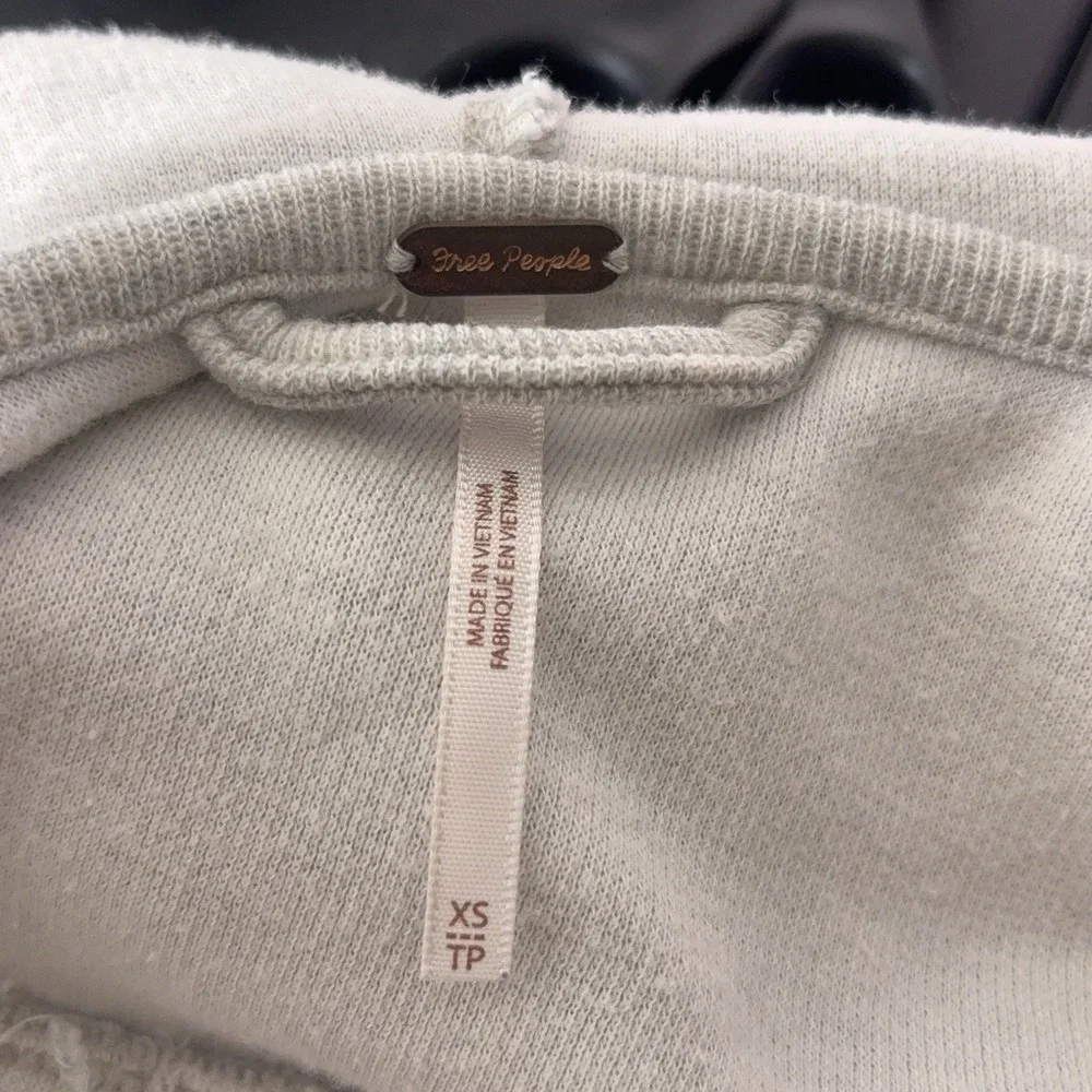 Free People Sydney Zip Hoodie Womens XS Gray Full Zip Hooded Sweatshirt Casual
